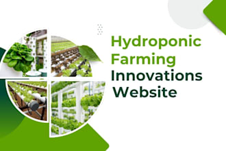 develop hydroponic farming innovations website, wordpress website