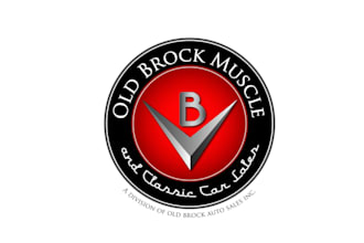design muscle and classic car sales logo