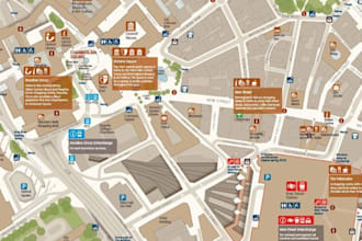 design a custom tourist, visitor and wayfinding map