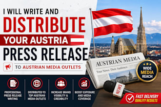 write and distribute your austria press release to austrian media outlets