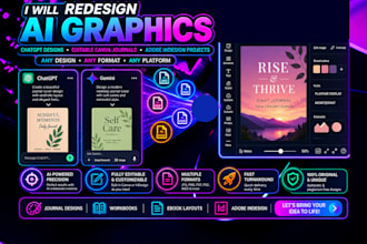 redesign ai graphic create editable canva journal, chatgpt design adobe indesign