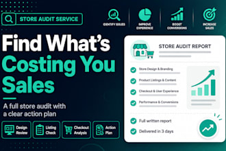 audit your shopify or etsy store for sales growth