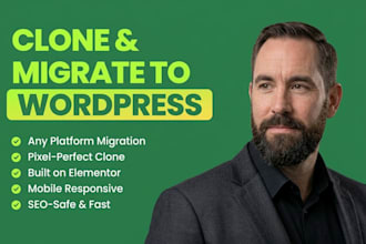 clone wordpress website, duplicate website or migrate wix to wordpress elementor