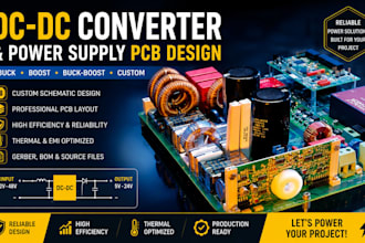 design a custom dc dc buck boost converter and power supply pcb