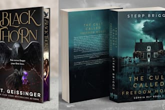 design dark fantasy, gothic romance, gothic fantasy and horror book cover