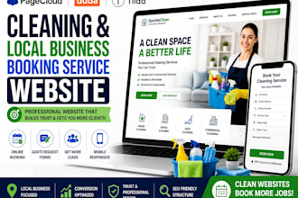 build pagecloud duda tilda cleaning local business booking service website
