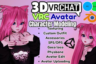 do custom vrchat avatar commission vtuber vrc avatar furry nsfw vr 3d character
