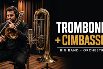 record trombone and cimbasso parts for big band and orchestral music
