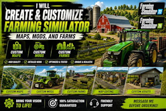 create realistic farming simulator 25 maps with custom farm field and mods