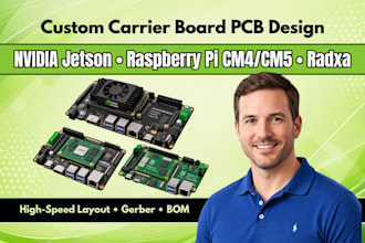 design custom carrier board pcb for nvidia jetson, radxa, raspberry pi cm4 cm5