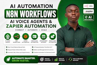 automate ai n8n workflow ai voice agent receptionist zapier automation