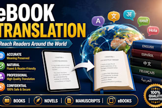 translate ebook, ebook translation, book translation, translate book