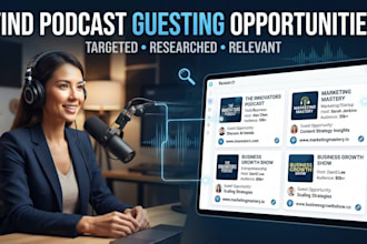 find relevant podcasts for your guest appearance, email outreach, guest booking