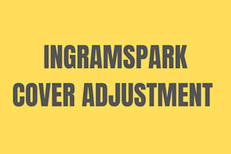 adjust your book cover for ingramspark print specifications