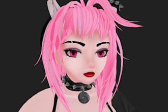 create custom vrchat avatars and 3d models, vr character, furry vrchart, anime