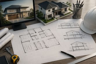 draft german bauantrag 2d floor plans, architectural, mep, hvac house plans