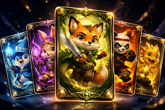 design custom tcg cards, trading cards and card game artwork