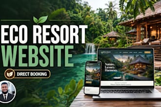 build a professional eco resort website with direct booking