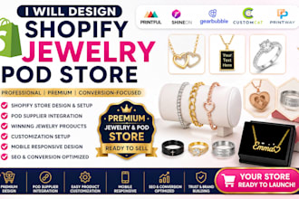 design printful shineon gearbubble customcat printway shopify jewelry pod store