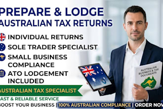 prepare lodge australian individual sole trader small business tax returns