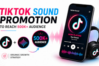 do tiktok sound promotion, post 500 tiktok post with your sound