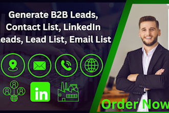 generate b2b leads, contact list, linkedin leads, lead list, email list