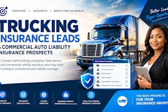 give trucking insurance leads data and commercial auto liability insurance leads