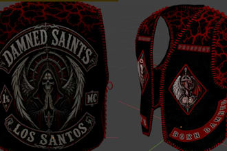 create mc kuttes fivem vest flag mc bike patch kuttes