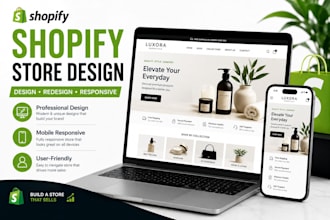 design a modern professional shopify dropshipping website for your business