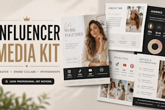 design media kit, creator press kit, influencer media kit, sponsorship deck
