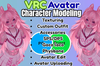 make or edit a custom vrchat avatar, add toggles, expressions and upload to vrc