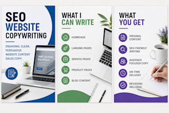 write SEO website content and persuasive sales copy