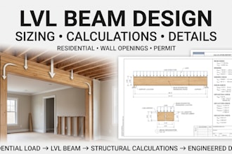 do lvl beam design, lvl beam structural calculations for building permits