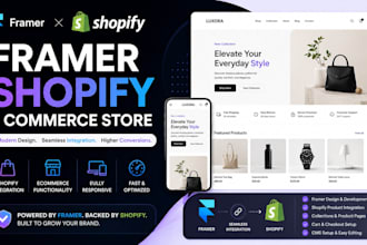build framer shopify ecommerce website, shopify integration and framer store