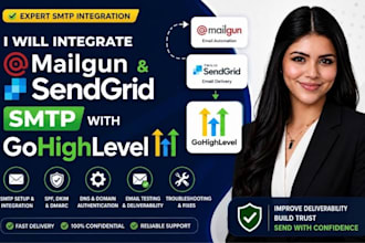 integrate mailgun sendgrid SMTP with gohighlevel