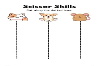 design cute kids scissor skills cutting worksheets