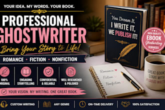 be your romance, fiction and nonfiction ebook ghostwriter