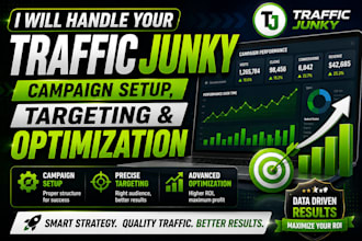 handle your traffic junky campaign setup, targeting and optimization