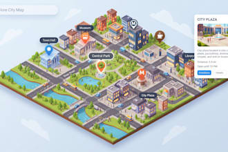 create an interactive map for your website, hotel, resort, campus, business map