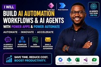 build ai automation workflow and ai agent with power apps and power automate
