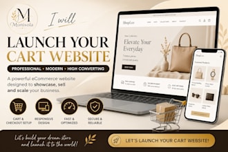 setup 3 page launch cart website for your business