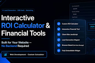 build an interactive ROI calculator or financial tool for your website