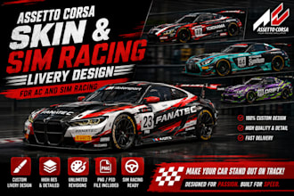 do assetto corsa skin and sim racing livery design for ac and sim racing