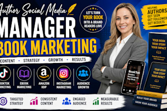 author social media manager book promotion booktok ebook marketing amazon kdp