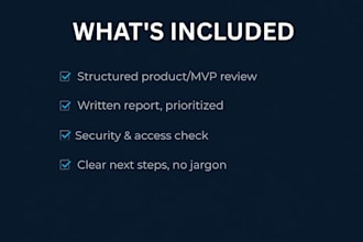 audit your product or ai mvp and give you a prioritized action plan