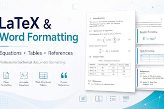 professionally format your latex and word technical documents
