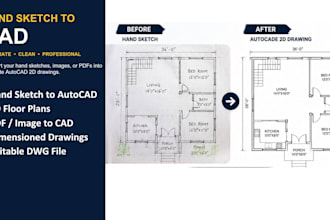 convert hand sketches to accurate 2d drawings