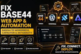 fix base44 web app base 44 automation base44 to wordpress capacitor antigravity