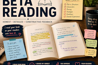 beta read your book and provide honest, detailed feedback