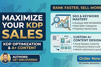 optimize KDP keywords and create amazon a plus content